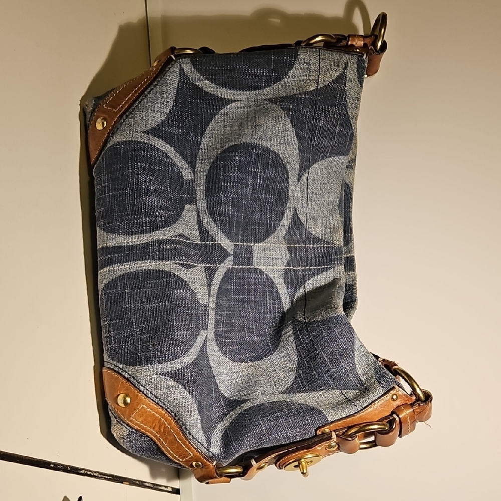 Stylish Blue and Brown Women's Bag